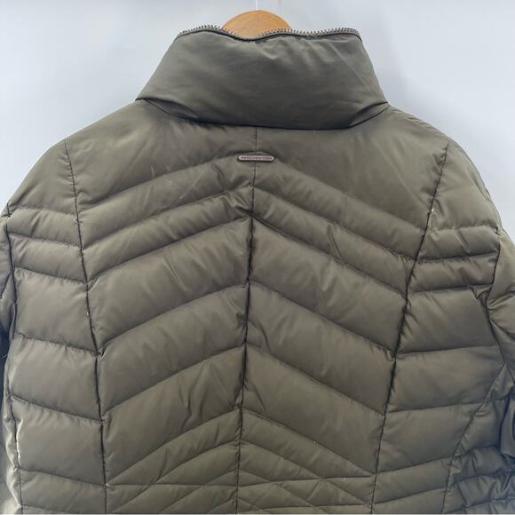 Marc New York Down Feather Quilted Puffer Long Line Jacket Army Green Size 2X - Picture 6 of 12